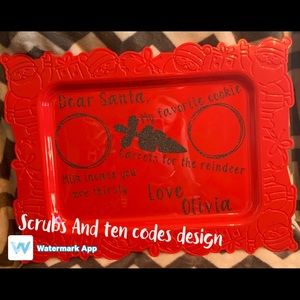 Glitter personalized Christmas trays